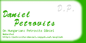 daniel petrovits business card